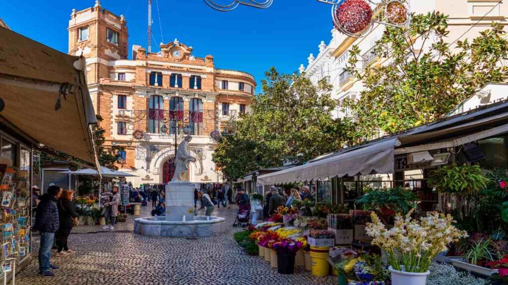 Spain during winter, Cadiz flower market