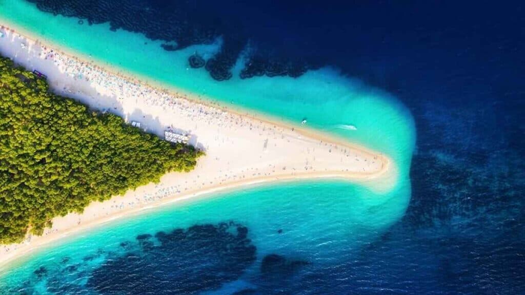 Beaches of Split Croatia, Zlatni Rat Beach Bol