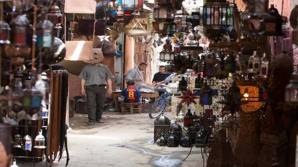 Marrakech city Morocco, old town