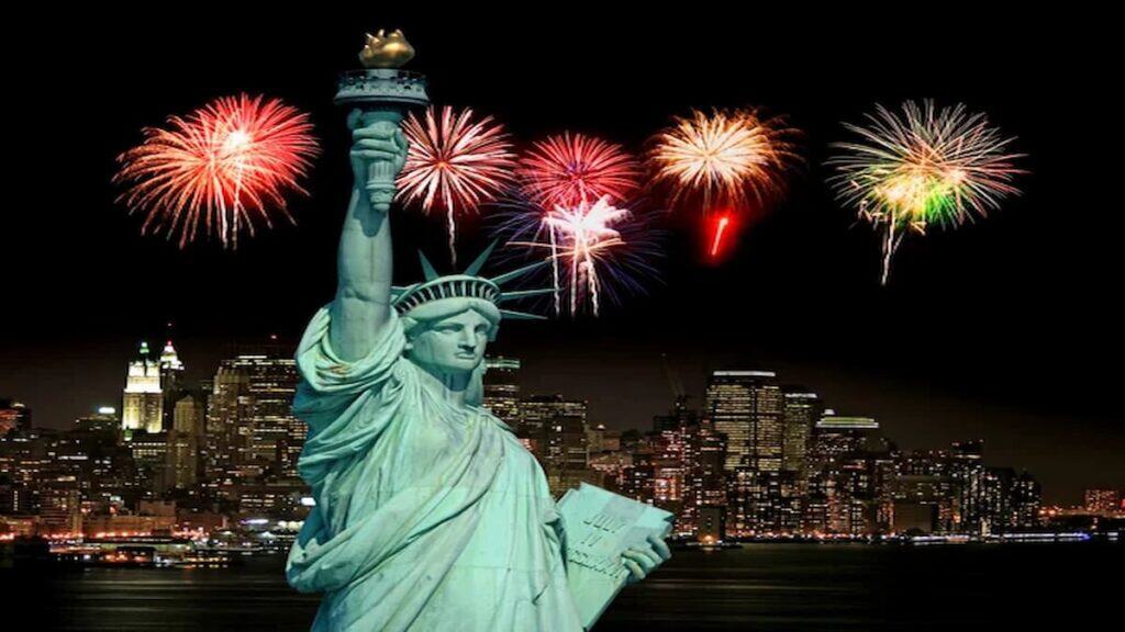 Good places to visit in July, 4th July New York.