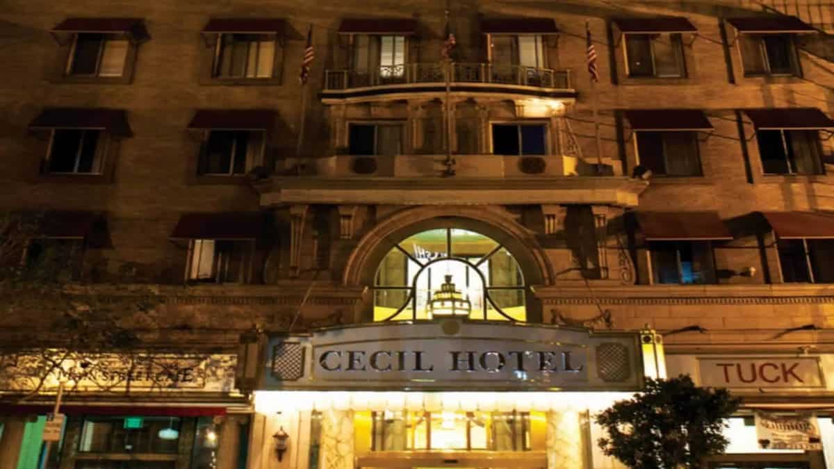 Cecil Hotel Downtown LA, night view