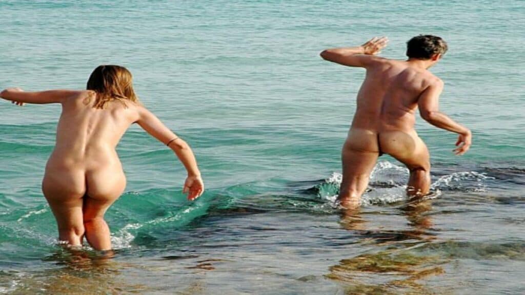 Clothing optional beaches in the US, couple