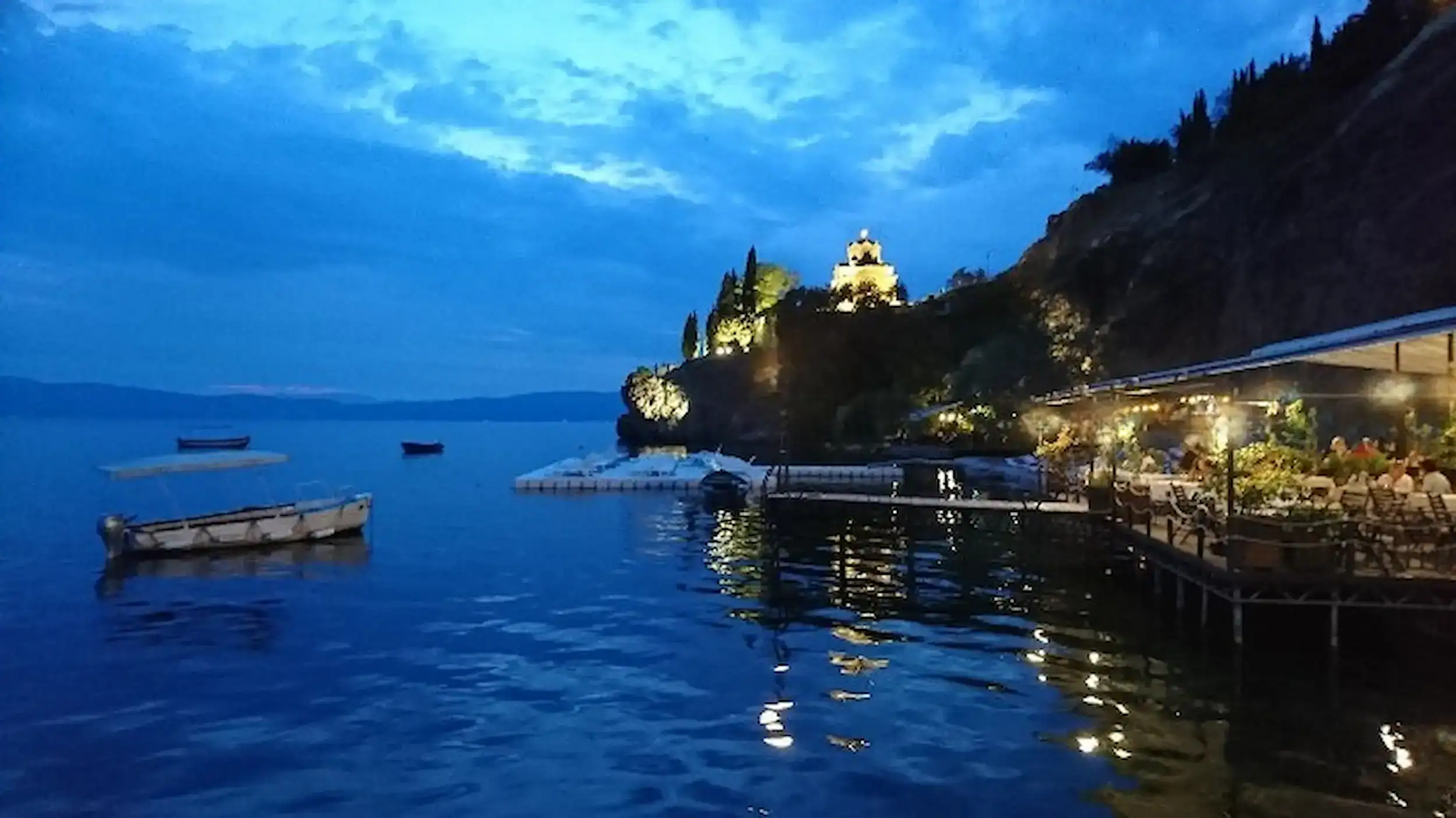Ohrid North Macedonia, night view