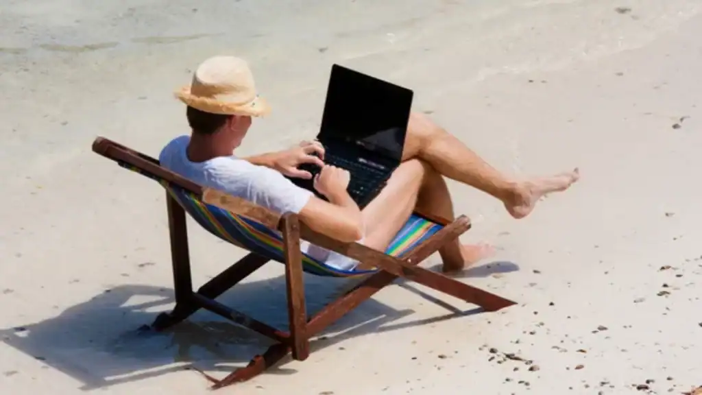 understanding-bali-digital-nomad-visa- man on a deckchair