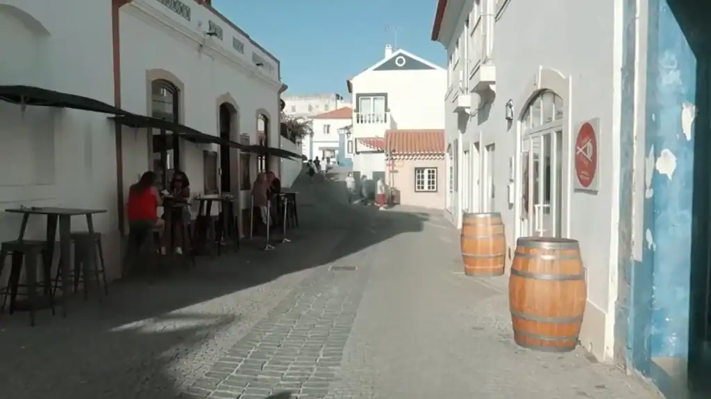 Traditional whitewashed street in old town showing Milfontes how many days visitors should plan