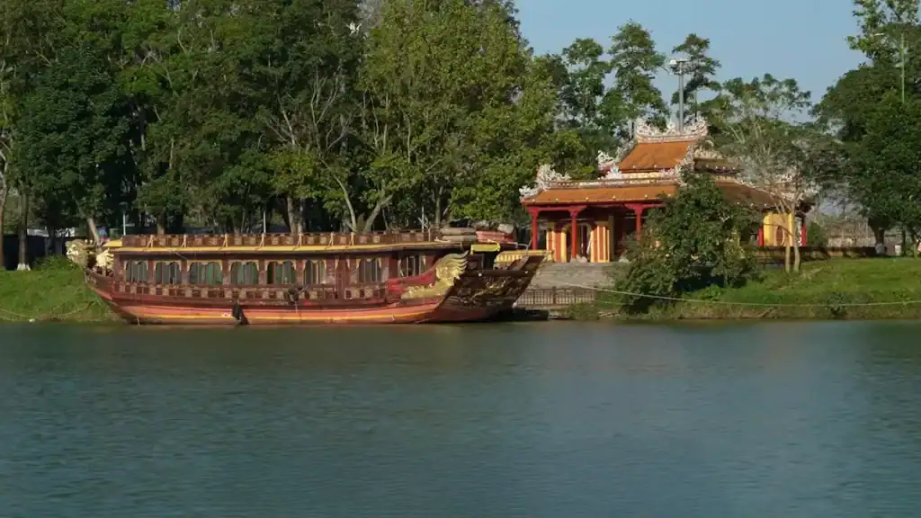 Imperial dragon boat on Perfume River