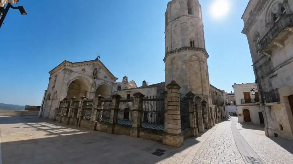 Sanctuary of San Michele Arcangelo and octagonal bell tower in Monte Sant'Angelo.