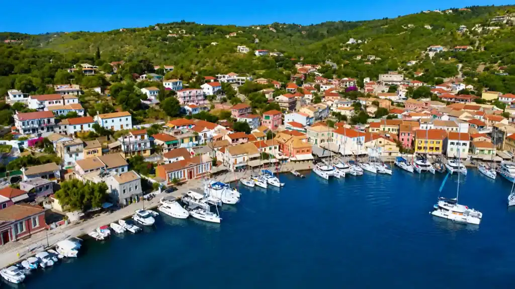 Yachts line Gaios harbour, the arrival point for anyone wondering how you get to Paxos.