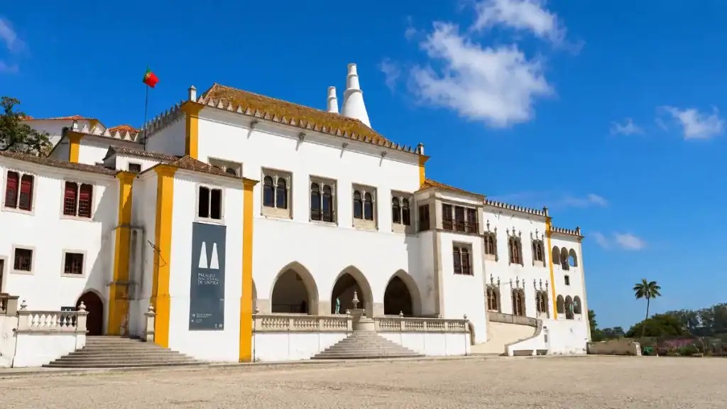 Twin conical chimneys rise above the Sintra National Palace, among the best places in Sintra
