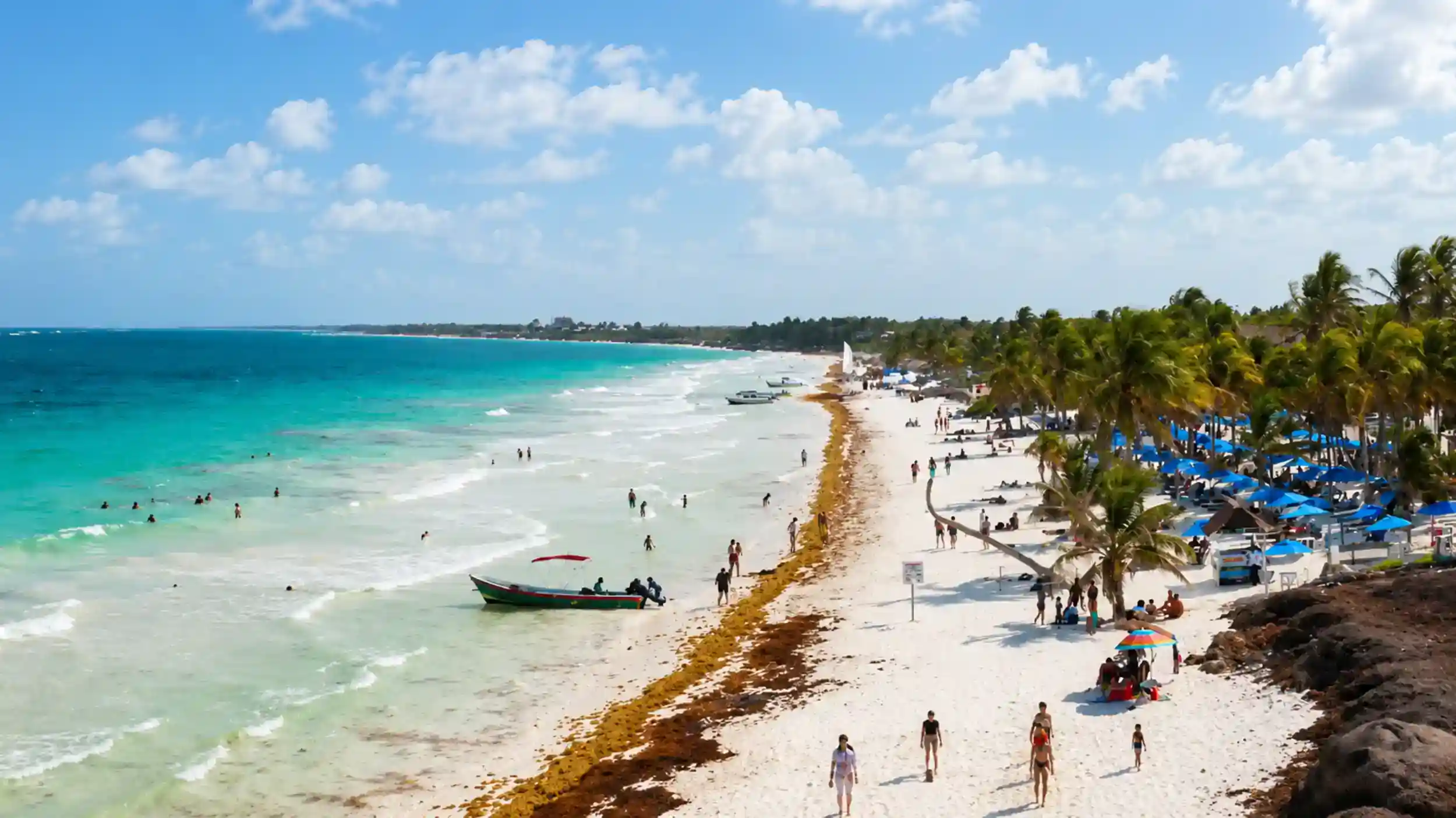Turquoise Caribbean shoreline at Tulum beach, a top pick when planning how many days in Tulum.