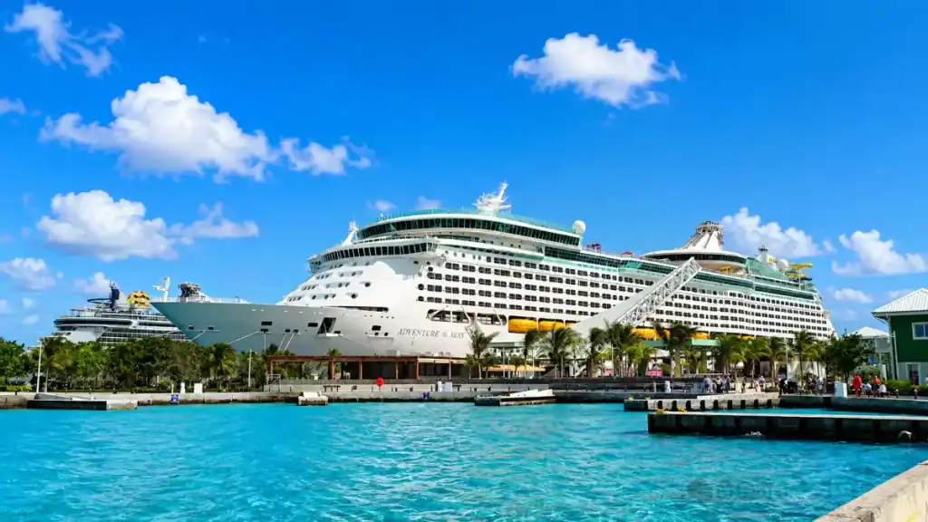 Adventure of the Seas docked at Prince George Wharf in downtown Nassau